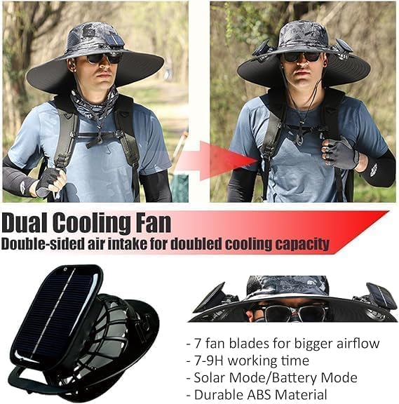 Wide Brim Solar Cooling Hat